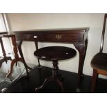 20th Century mahogany two drawer side table raised on shell carved and claw and ball supports