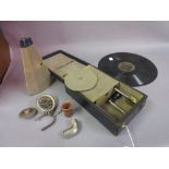 Mignophone table model wind-up gramophone with folding horn