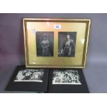 Pair of framed photographs of King George V and Queen Mary bearing facsimile signatures,