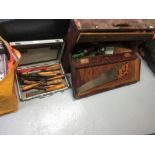 Carpenters tool cabinet containing various tools together with a set of volumes ' The Knack '