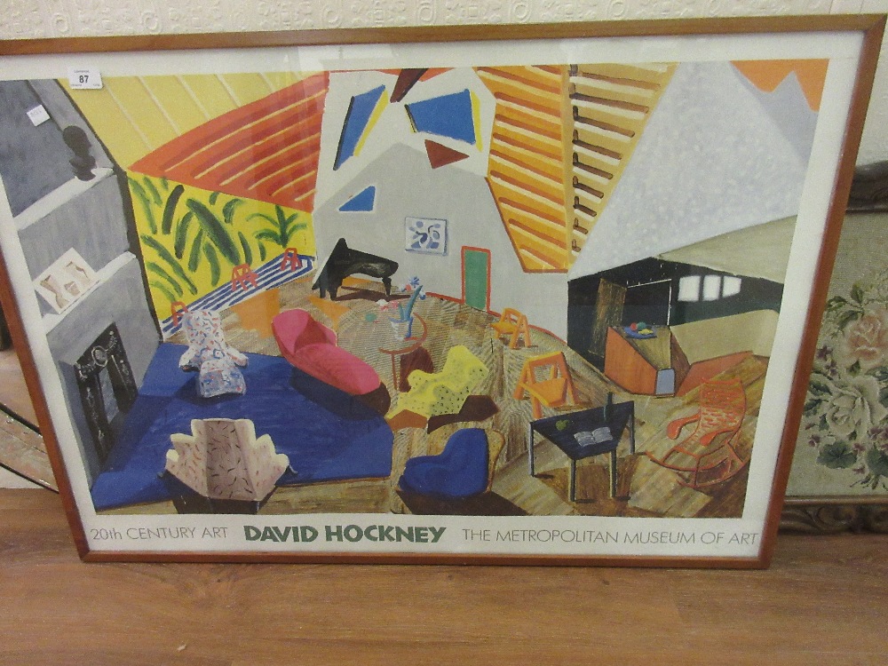 Framed David Hockney exhibition poster ' The Metropolitan Museum of Art ',