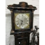 Black chinoiserie lacquer longcase clock,