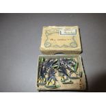 Quantity of painted metal military figures inscribed on the box 1813
