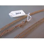 9ct Gold curb link guard chain