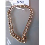 9ct Gold curb link bracelet