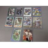 Collection of signed American NFL football cards