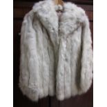 Silver fox fur jacket