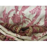 Pair of Zoffany hand made curtains with valence, classical design,