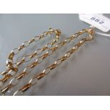 Italian 9ct yellow gold large link necklace