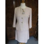 Ladies Chanel pink tweed jacket and skirt,