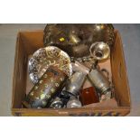 Quantity of plated items and a small wooden jewellery casket