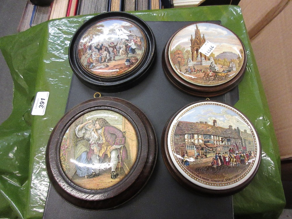 Quantity of various framed pot lids together with a pot lid and base - Image 3 of 5