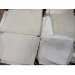 Two boxes of various cotton bed linen