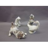 Lladro figure of a dog, another of a polar bear,