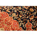 Blue ground Kashan pattern machine carpet, 2.