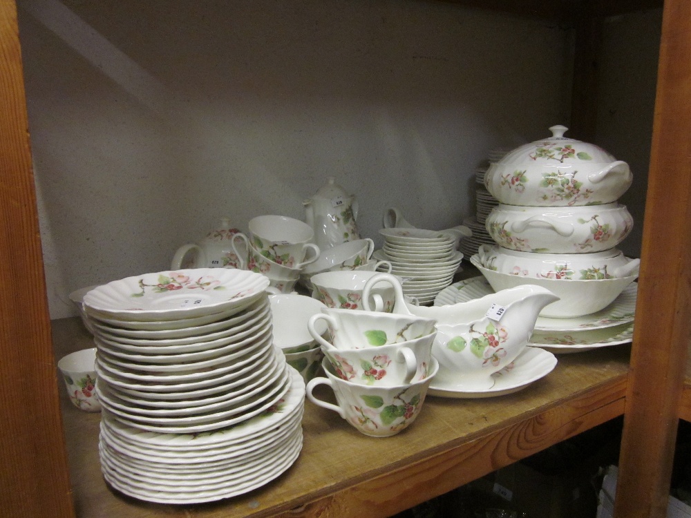 Wedgwood Apple Blossom dinner, tea and coffee service, comprising: three tureens, two meat dishes,