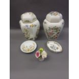 Pair of Aynsley covered jars together with other miscellaneous decorative porcelain etc