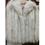 Silver fox fur jacket