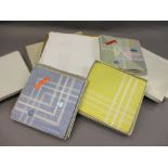 Quantity of boxed French linen handkerchiefs