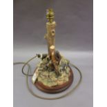 Border Fine Art composition table lamp in the form of a shepherd with dogs