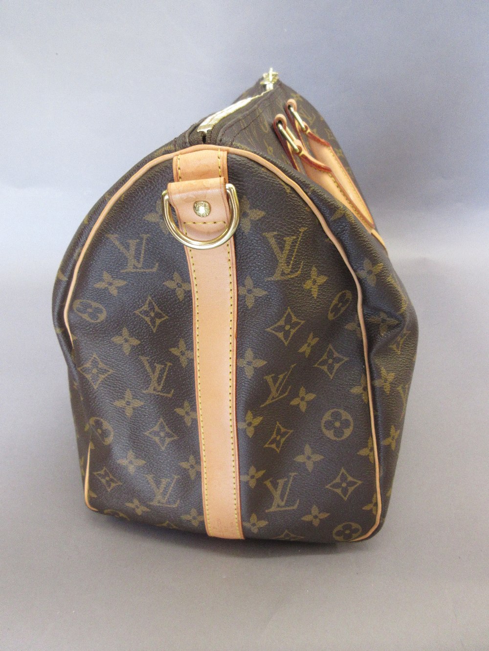 Louis Vuitton light brown leather and monogrammed holdall type bag - Image 2 of 7