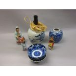 Two Chinese blue and white ginger jars,