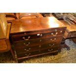 George III mahogany dwarf chest,