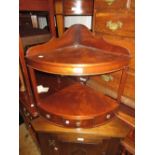 George III mahogany corner washstand