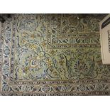 Large Tabriz carpet having centre medallion and all-over floral design with multiple borders on a