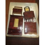 Early 20th Century dolls mahogany six piece bedroom suite