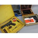 Group of four various air pistols, two Walther,