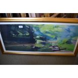 Colin Boothman, pastel landscape, signed, gilt framed,