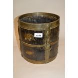 Indian hardwood brass bound bucket