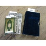 Silver mounted velvet Common Prayer book,