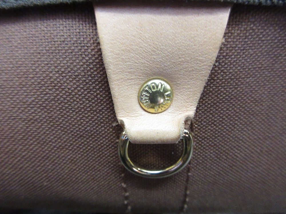 Louis Vuitton light brown leather and monogrammed holdall type bag - Image 7 of 7