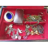 Box containing a quantity of miscellaneous silver,