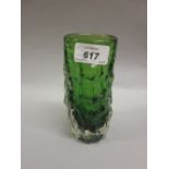 Whitefriars green bark form vase