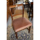 Set of seven (six plus one) George III mahogany dining chairs,