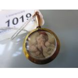 9ct Gold miniature hand mirror