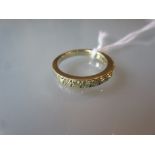 9ct Yellow gold diamond set half eternity ring