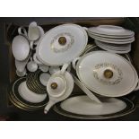 Royal Doulton Vanborough pattern eight place setting dinner service (two coffee saucers at fault)