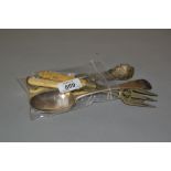 London silver tablespoon, silver mustard spoon,