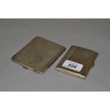 Two silver cigarette cases