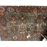 Bakhtiari garden tile pattern carpet with floral border,