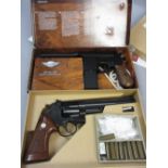 Three air pistols, Smith & Wesson,