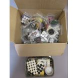 Box containing a collection of miscellaneous vintage buttons