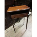 Small early 19th Century mahogany two drawer work table (damages)