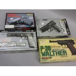 Group of four various BB pistols, Browning, Walther,