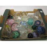 Collection of various modern Caithness and other glass paperweights