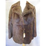 Ladies dark brown fur jacket